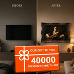 Antique Copper-Tone Brown TV Frame