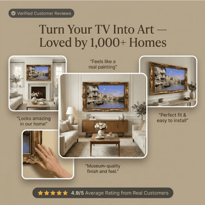 Antique Style Living Room Decor |Ornate Gold TV Frame U88881NV