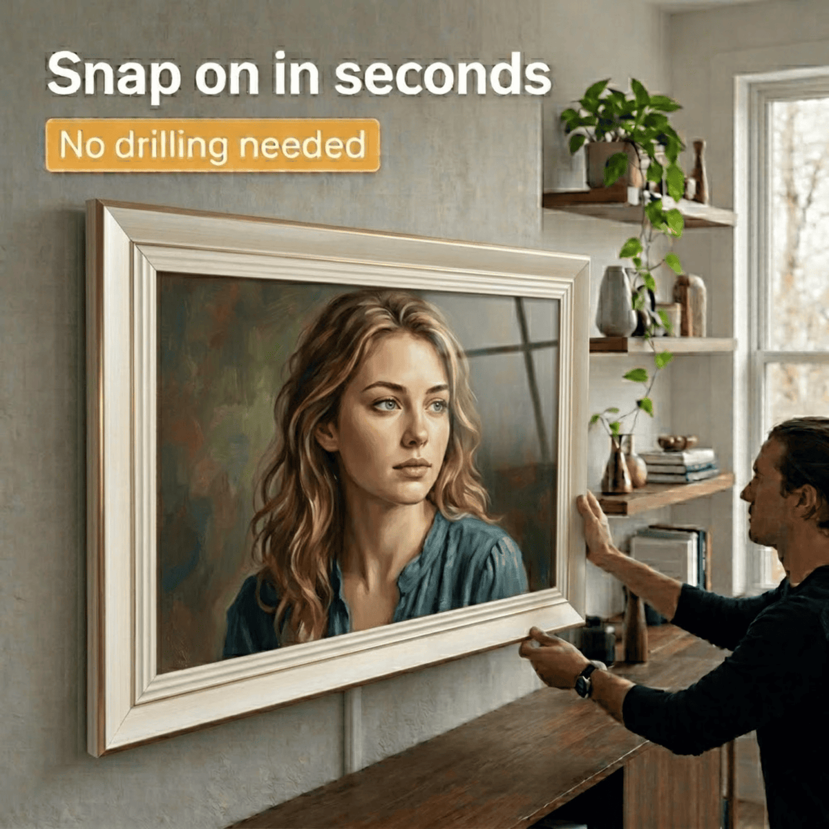 Custom frame for TCL TV | elegant wooden bezel for tcl NextFrame | decorative TV cover | handmade tv frame art