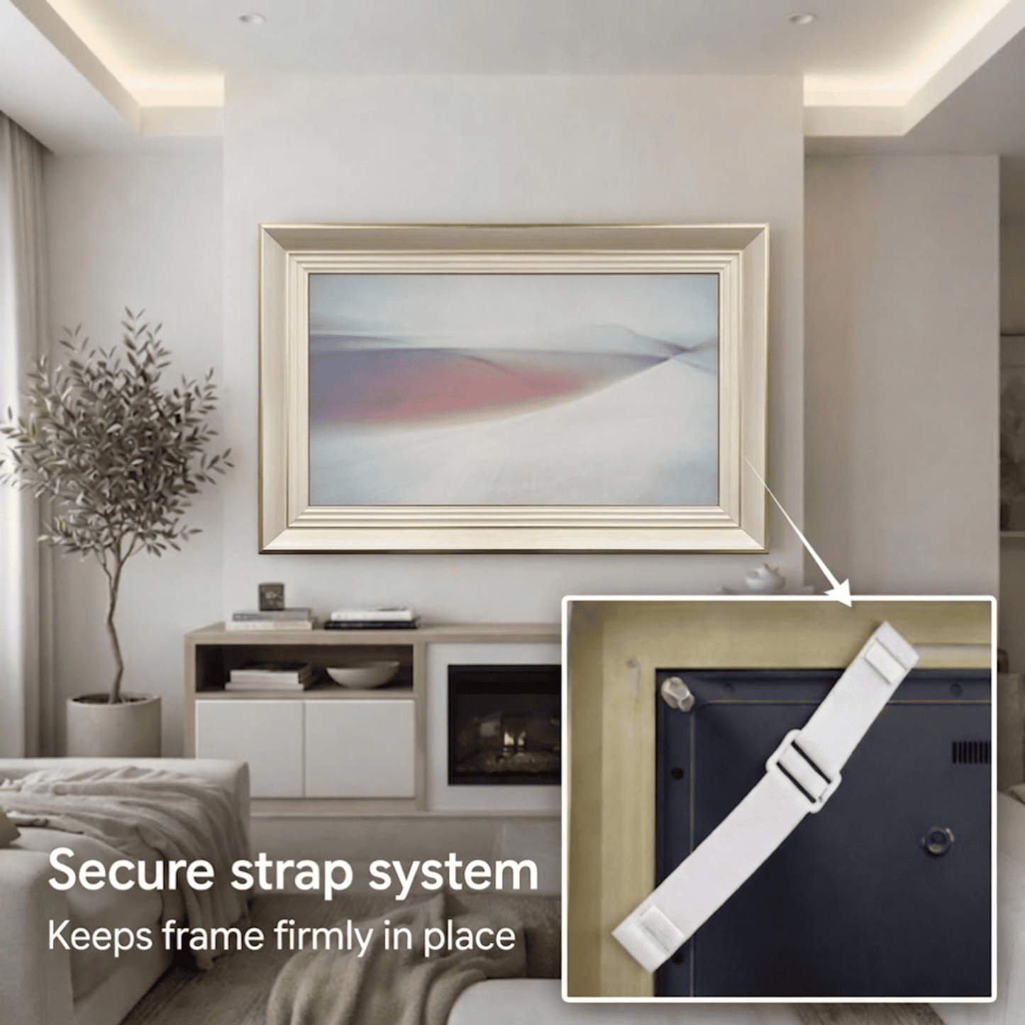 Custom frame for TCL TV | elegant wooden bezel for tcl NextFrame | decorative TV cover | handmade tv frame art (Bản sao)
