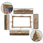Whitewash Beige Ornate TV Frame