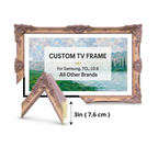 Lavender Pink Floral Ornate TV Frame