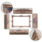 Lavender Pink Floral Ornate TV Frame