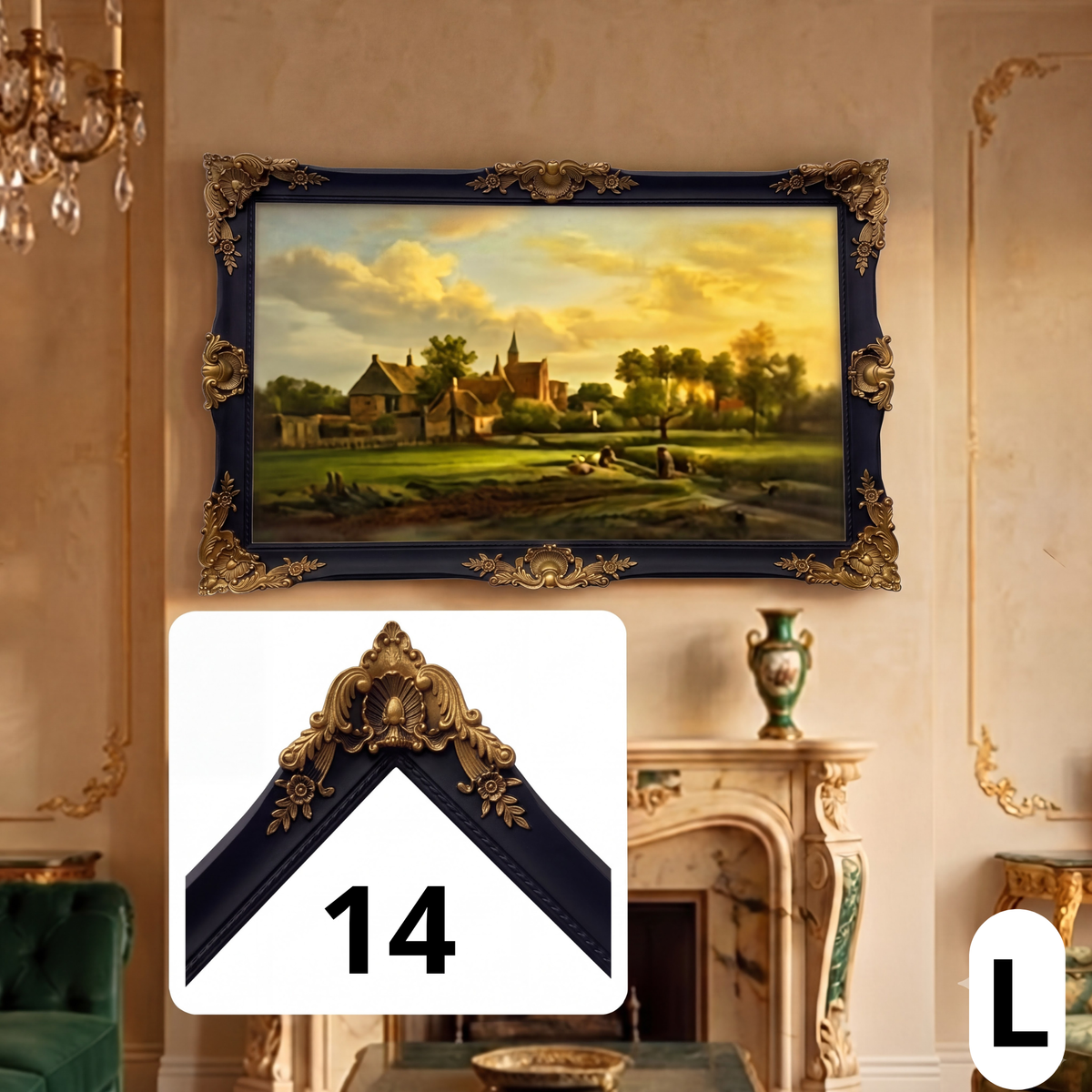 Deep Espresso Brown & Antique Gold TV Frame