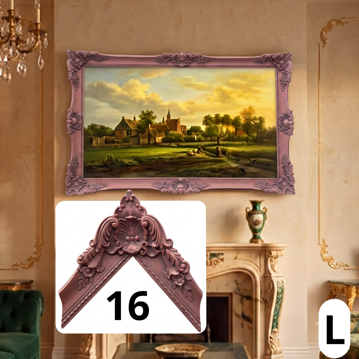 Antique Champagne Gold TV Frame