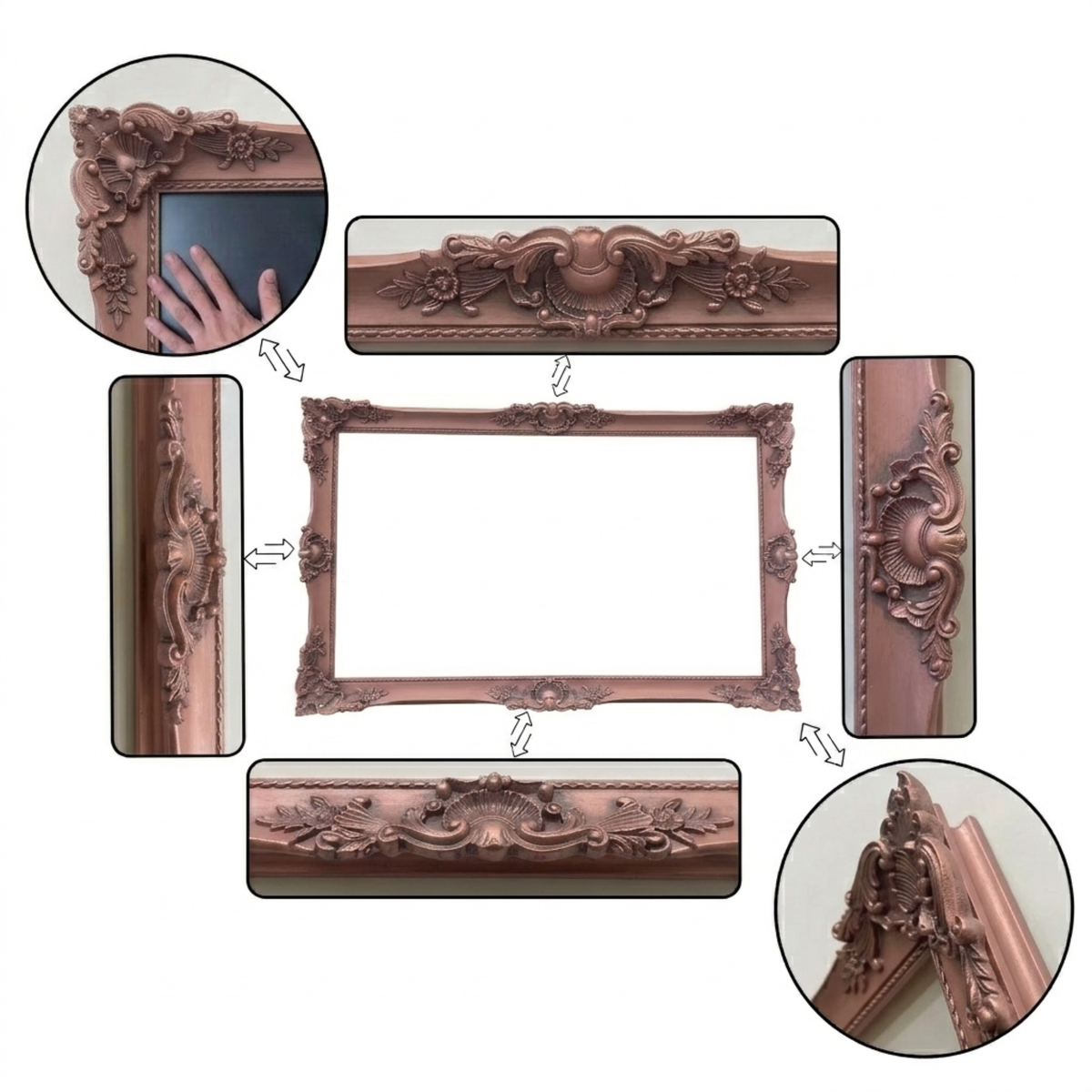 Dusty Rose Ornate TV Frame