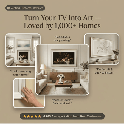 Custom frame for TCL TV | elegant wooden bezel for tcl NextFrame | decorative TV cover | handmade tv frame art (Bản sao)
