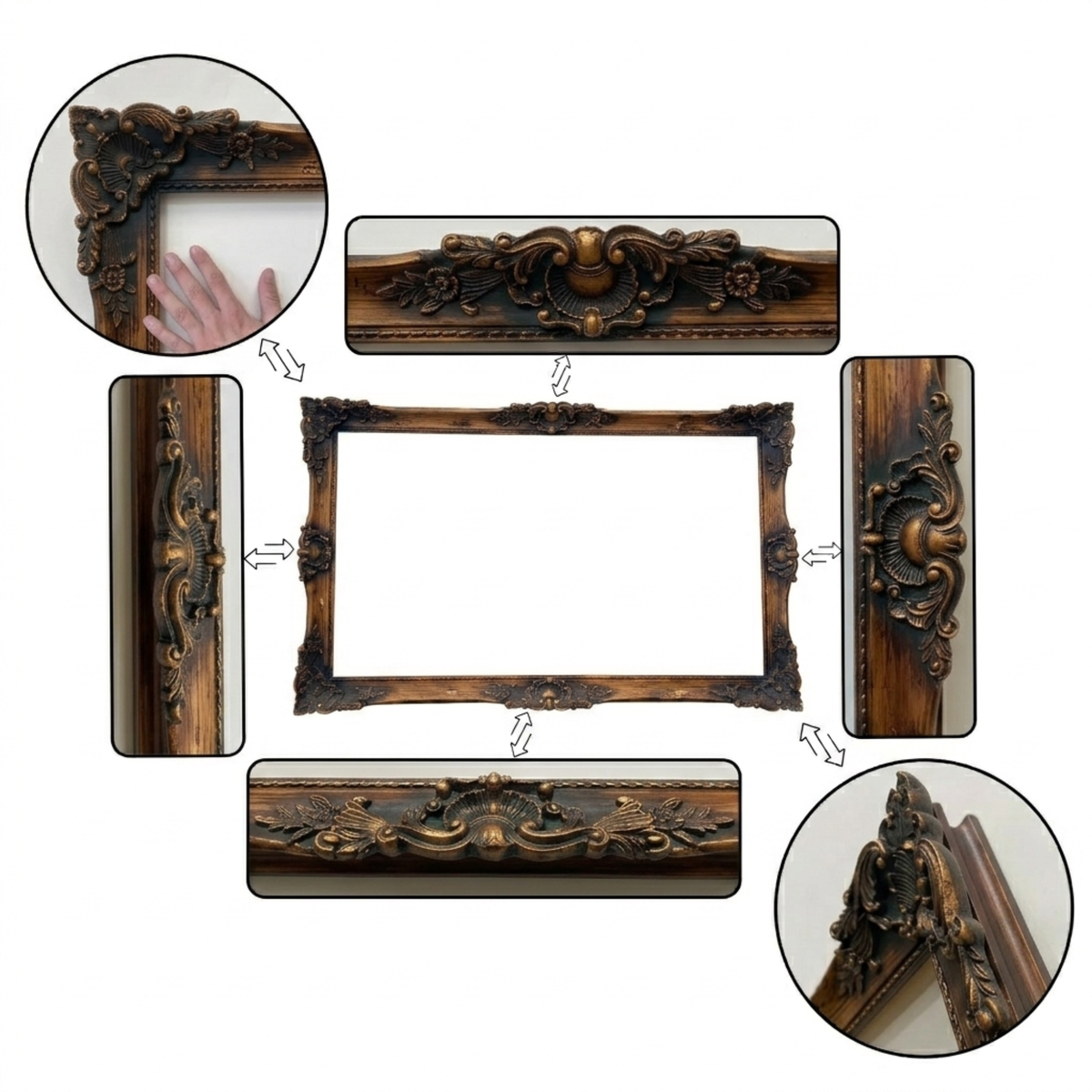 Distressed Warm Brown TV Frame