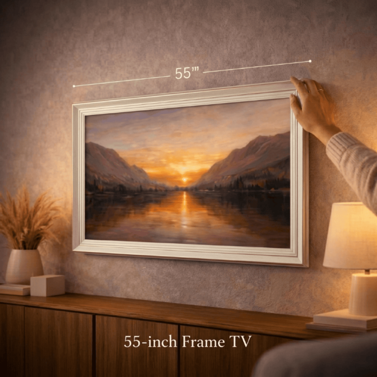 Custom frame for TCL TV | elegant wooden bezel for tcl NextFrame | decorative TV cover | handmade tv frame art