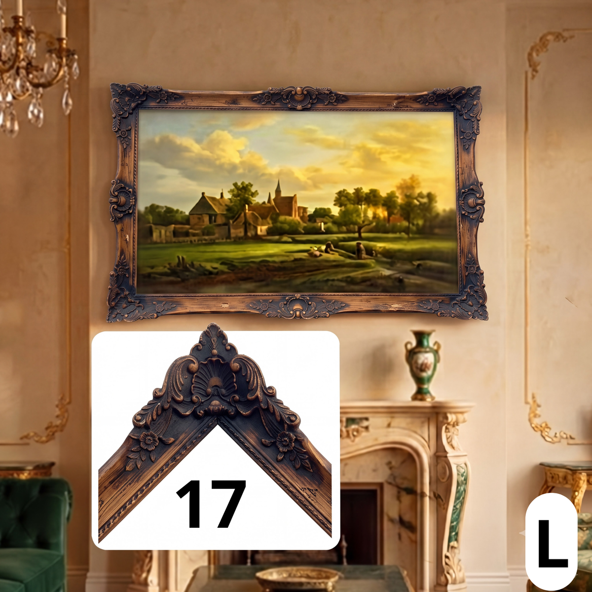 Antique Champagne Gold TV Frame