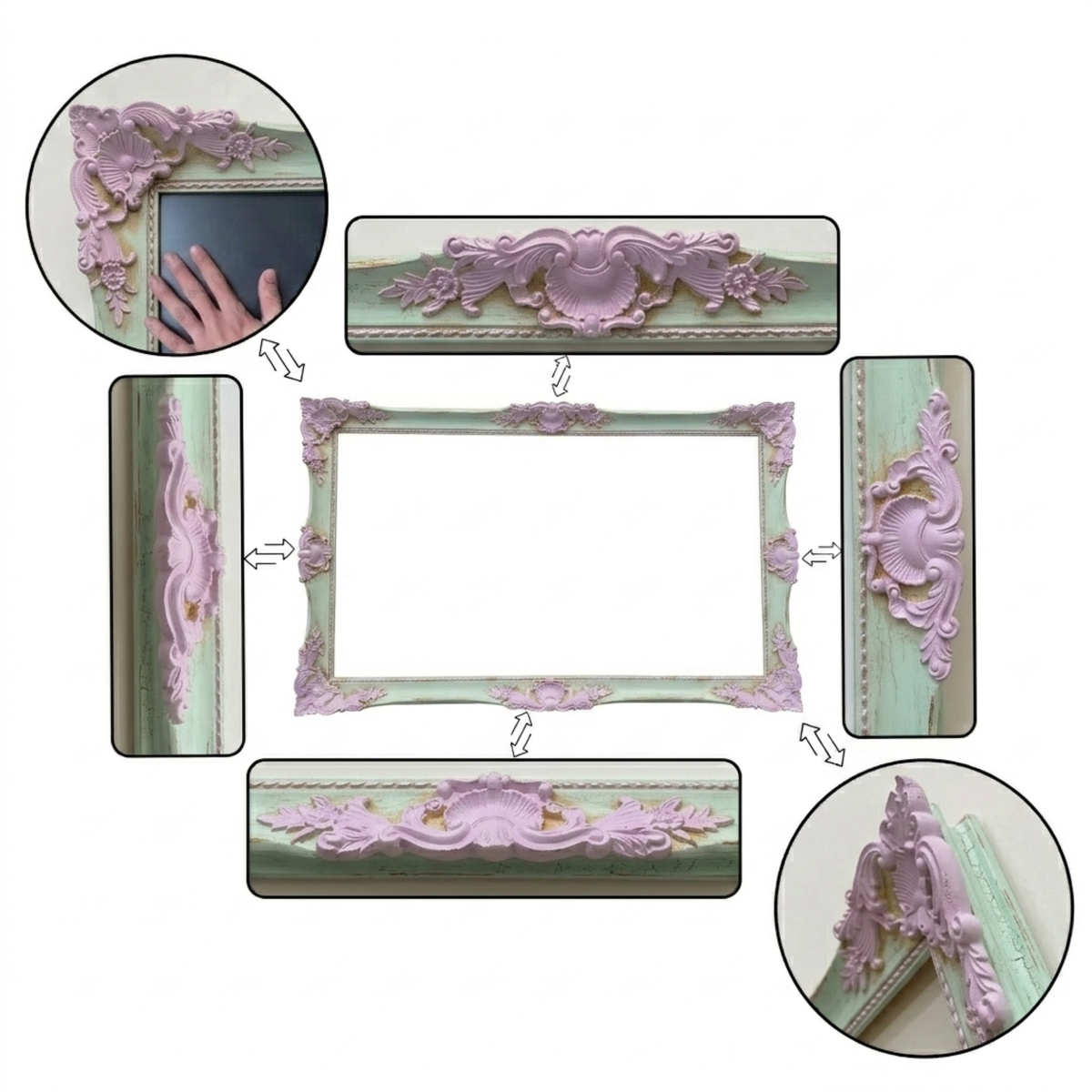 Pastel Lavender & Mint Green TV Frame