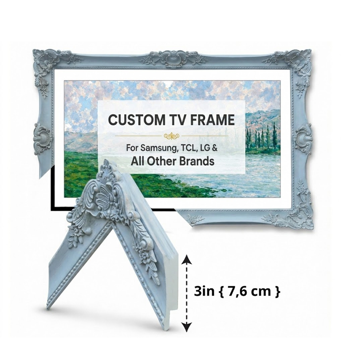French Powder Blue TV Frame