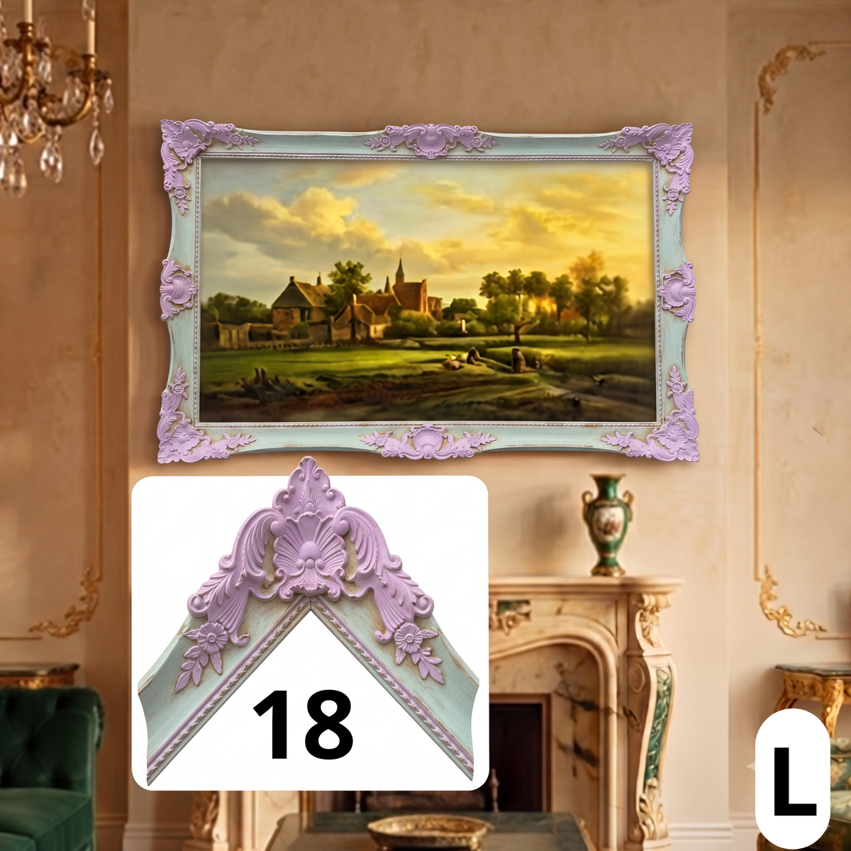 Antique Champagne Gold TV Frame