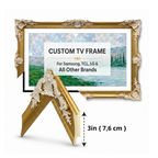 Antique Gold & White Ornate TV Frame