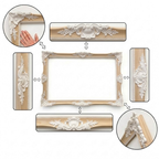 Blonde Beige and White Ornate TV Frame