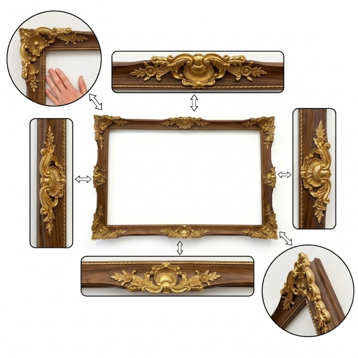 Chestnut Brown & Antique Gold TV Frame