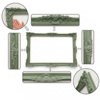 Matte Sage Green Ornate TV Frame