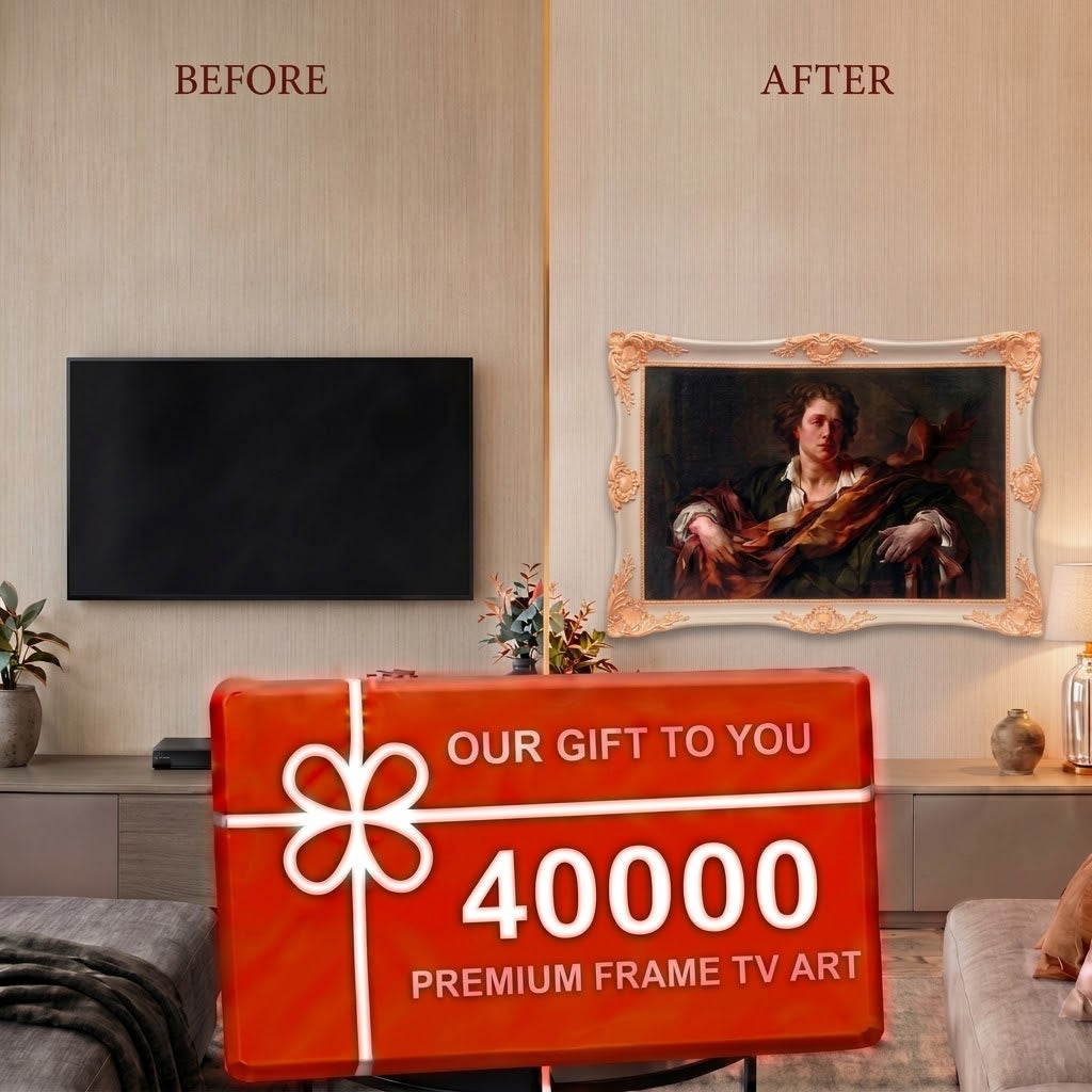 Classic Baroque TV Frame – Custom Fit for Multiple TV Brands