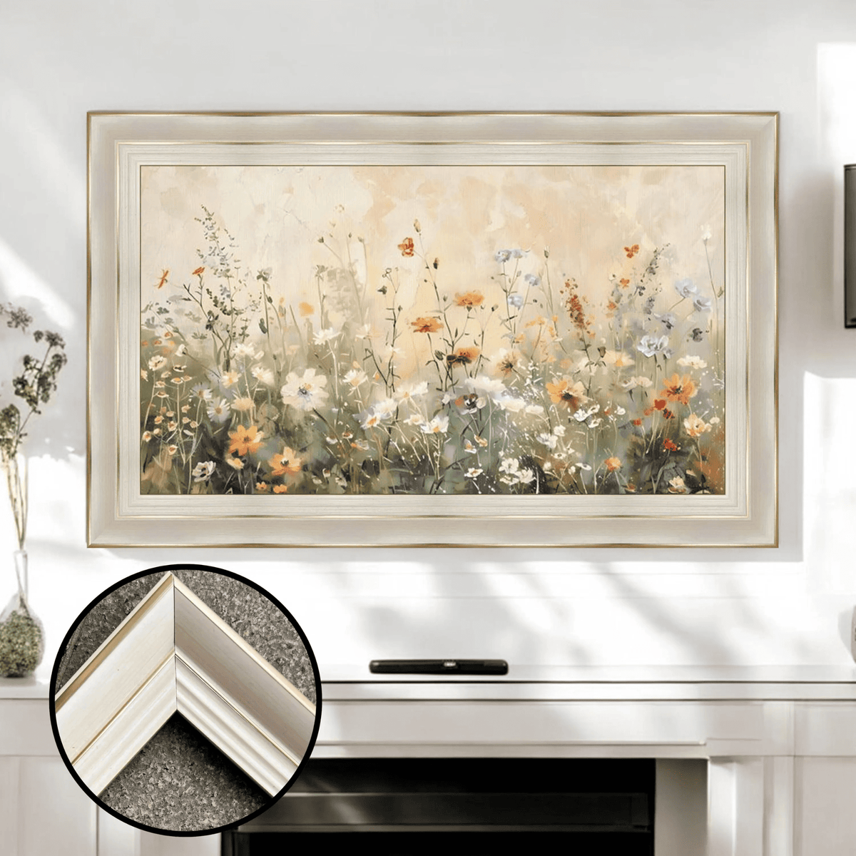 Custom frame for TCL TV | elegant wooden bezel for tcl NextFrame | decorative TV cover | handmade tv frame art