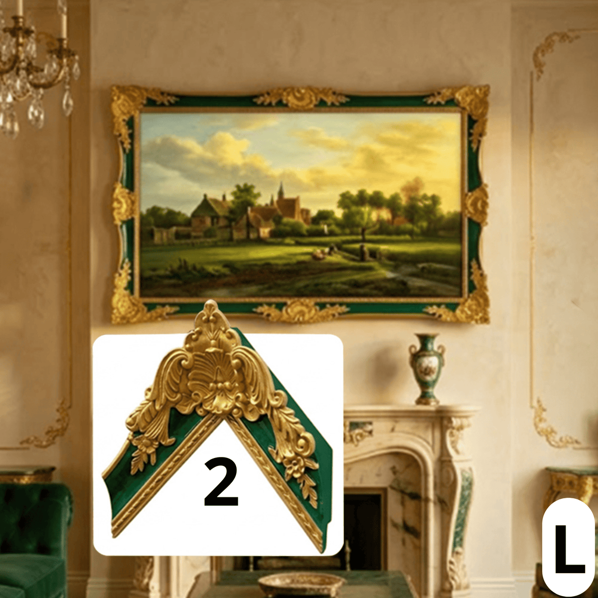 Black Gold Ornate TV Frame, Baroque TV Bezel, Custom Decorative TV Frame, Elegant Home Decor