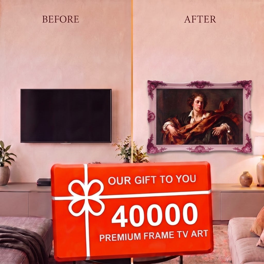 Classic Floral TV Frame – Custom Colors for All Major TV Brands