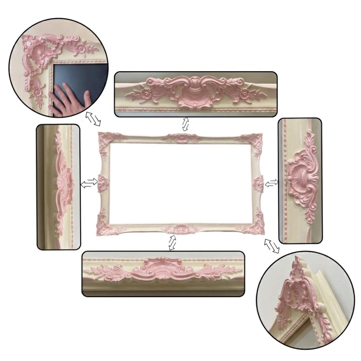 Pink Baroque TV Frame, Ornate Rococo TV Bezel, Romantic Decorative TV Frame, Custom TV Frame, Elegant Vintage TV Decor