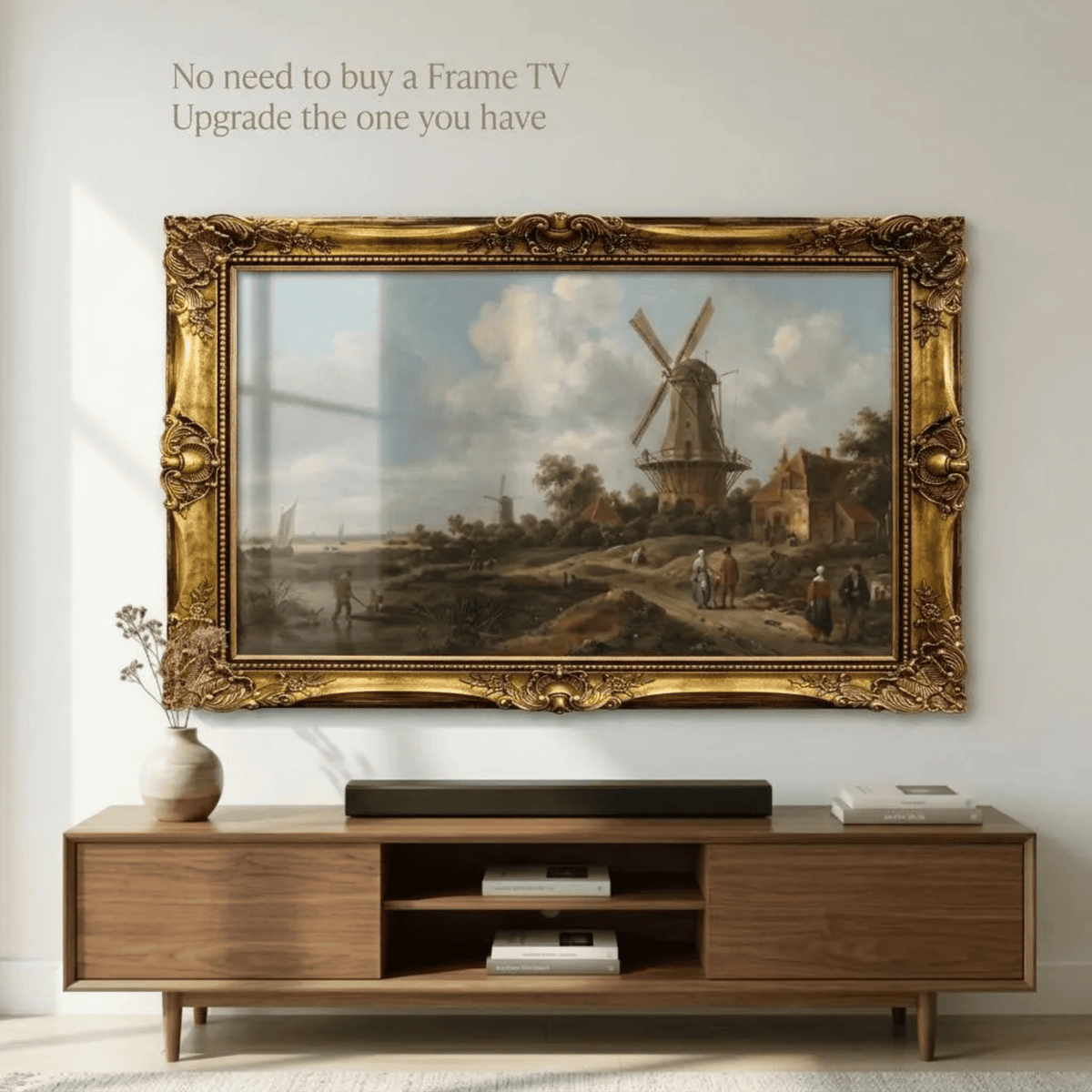 Antique Style Living Room Decor |Ornate Gold TV Frame U88881NV