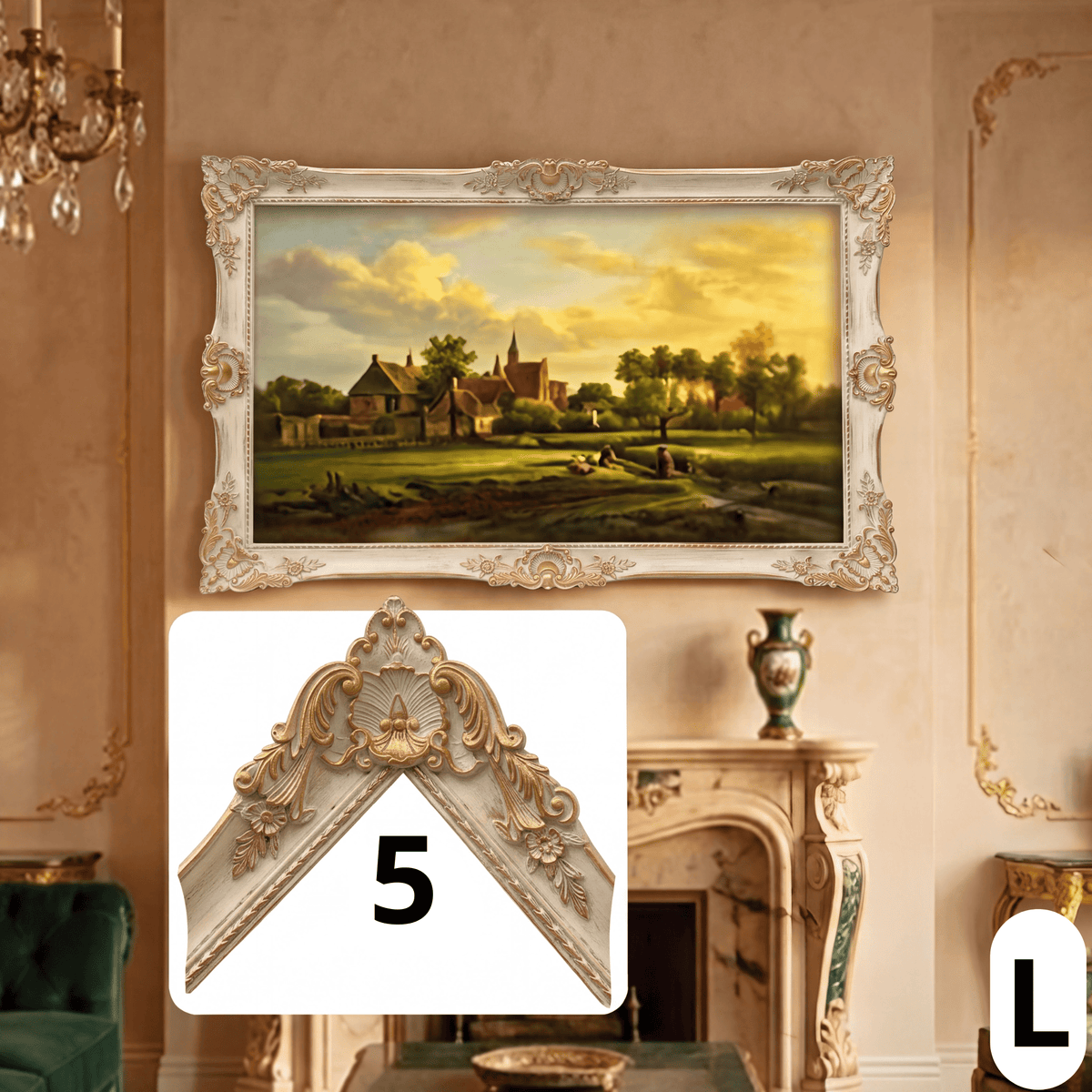 Black Gold Ornate TV Frame, Baroque TV Bezel, Custom Decorative TV Frame, Elegant Home Decor