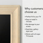Frame tv frame | Light Oak TV Frame | Custom Size TV Frame | Modern Wall Art TV Decor | U4506NV