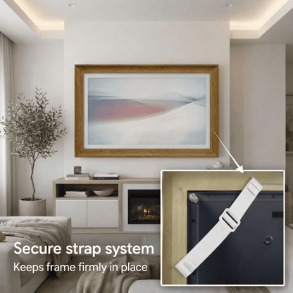 Modern Wood Look TV Frame, Minimalist TV Decor, Transform TV Into Art Frame
