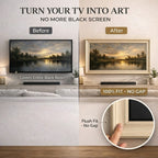 Frame tv frame | Light Oak TV Frame | Custom Size TV Frame | Modern Wall Art TV Decor | U4506NV