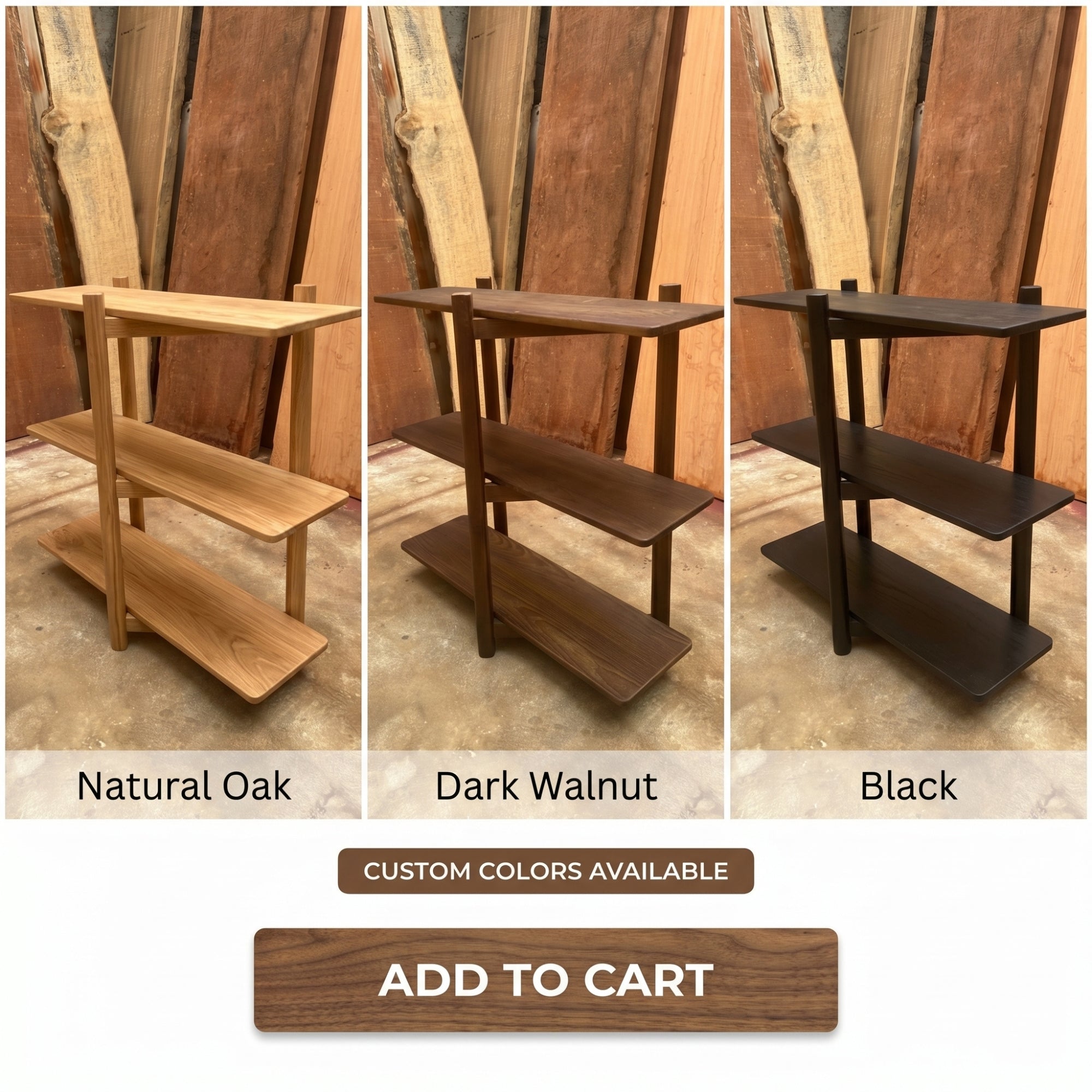 Solid Wood Display Console, Minimalist Storage Rack, Entryway Table, Living Room Organizer, Handmade Furniture L0202NZ