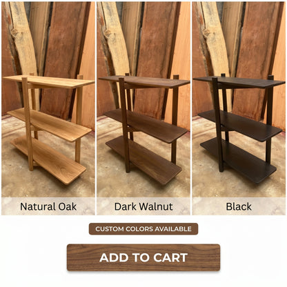 Solid Wood Display Console, Minimalist Storage Rack, Entryway Table, Living Room Organizer, Handmade Furniture L0202NZ