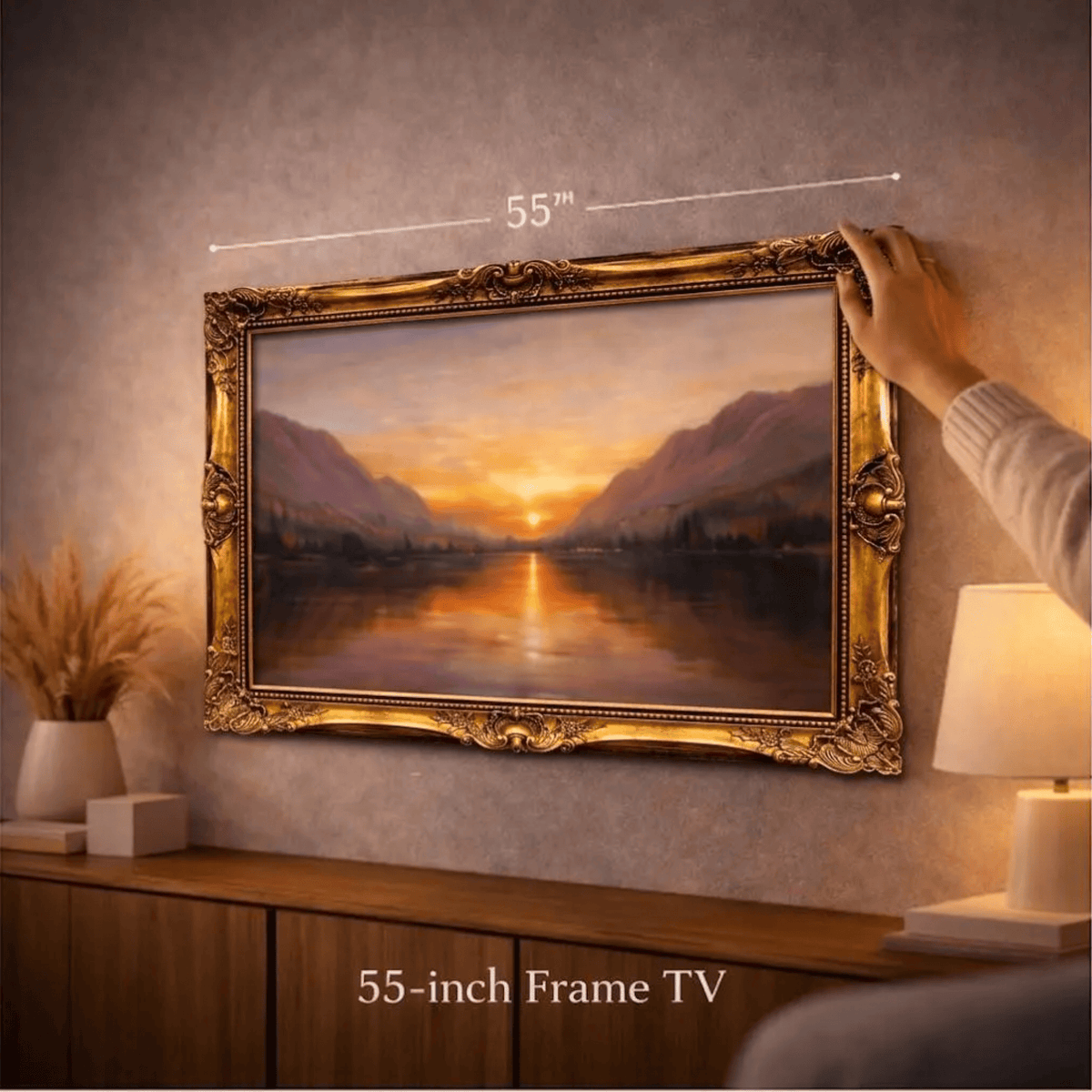 Antique Style Living Room Decor |Ornate Gold TV Frame U88881NV