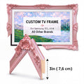 Custom Pearl Pink TV Frame for Samsung The Frame, LG & TCL - Ornate Antique Style