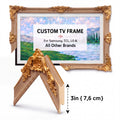 Ornate TV Frame for Samsung Frame TV, Sand Gold Baroque TV Frame, Custom Size Television Frame for LG Sony TCL, Antique Wall Art Decor