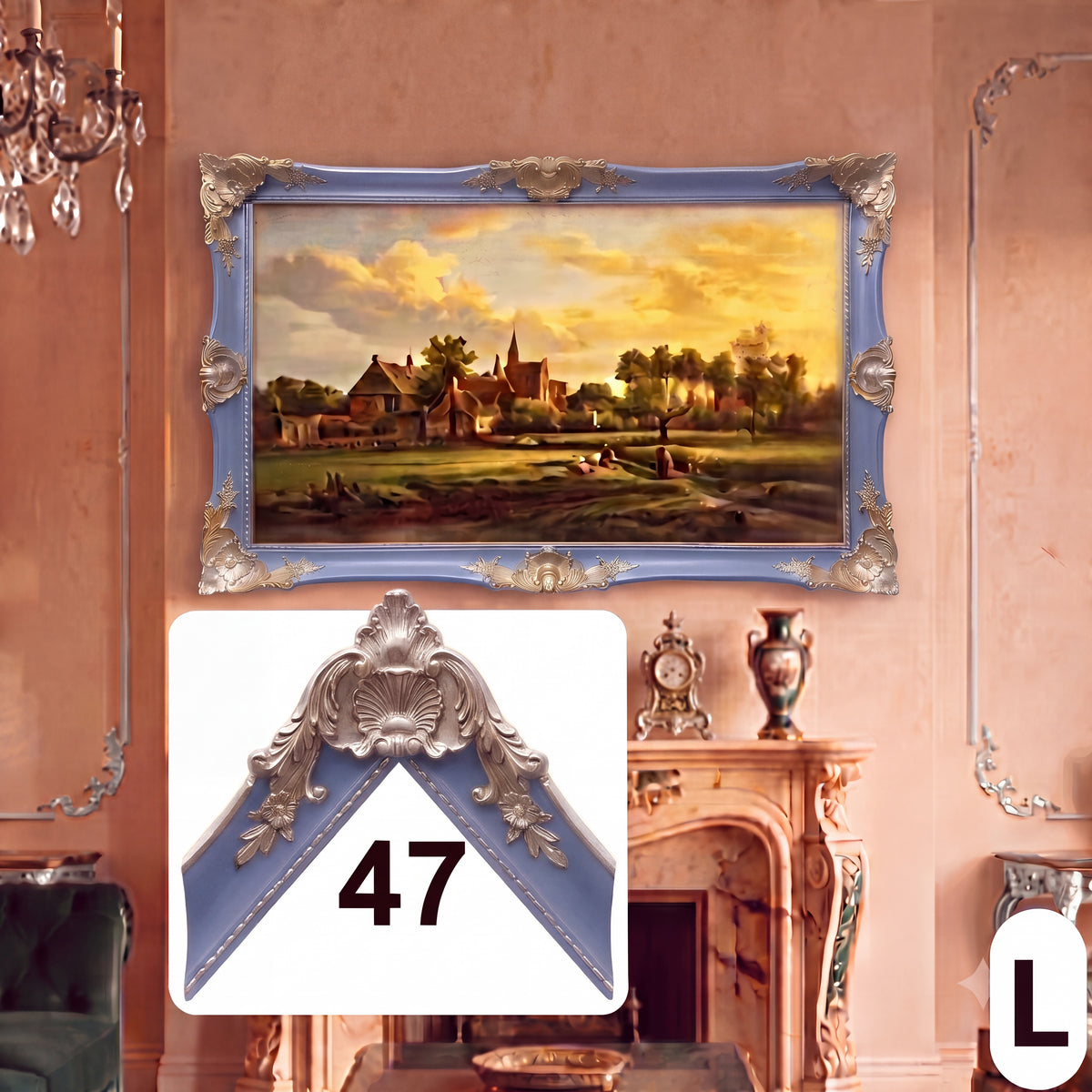 Classic Ornate TV Frame – Baroque Decorative Frame for Samsung, LG, TCL & More