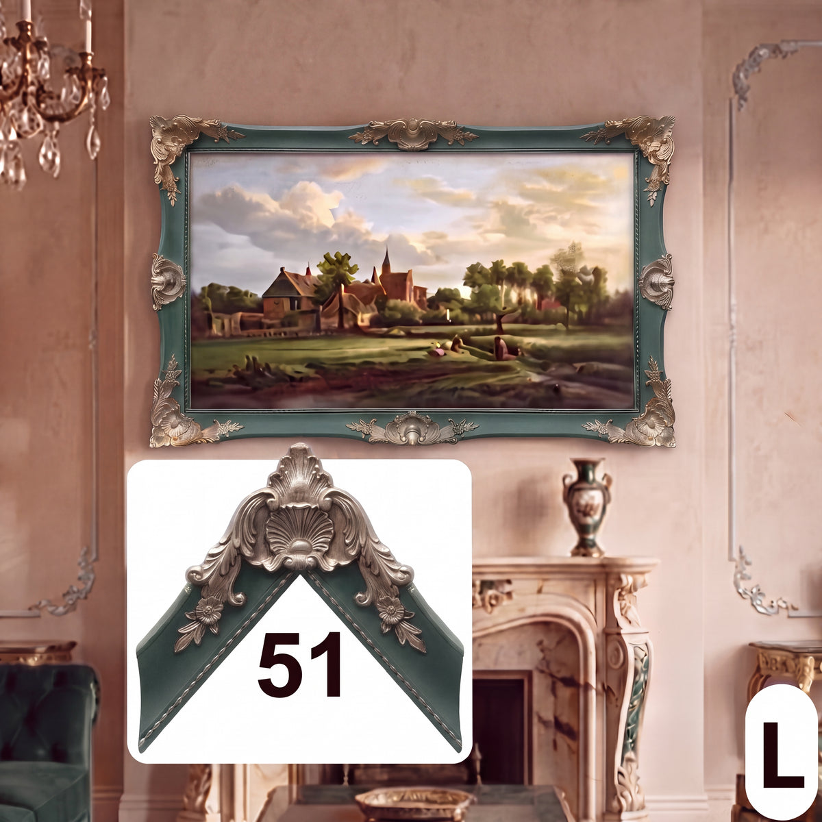 Handcrafted Ornate TV Frame – Timeless Classic Decorative Frame for Any Television