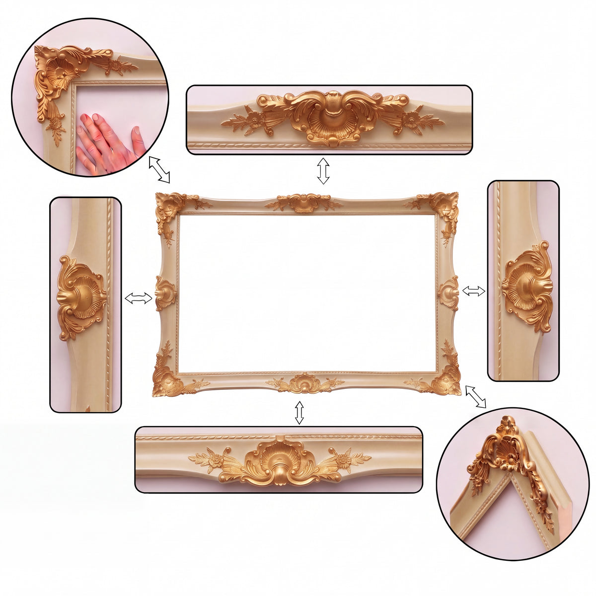 Classic Custom TV Frame, Ornamental TV Bezel for Any Brand, Handmade, Custom Size & Color