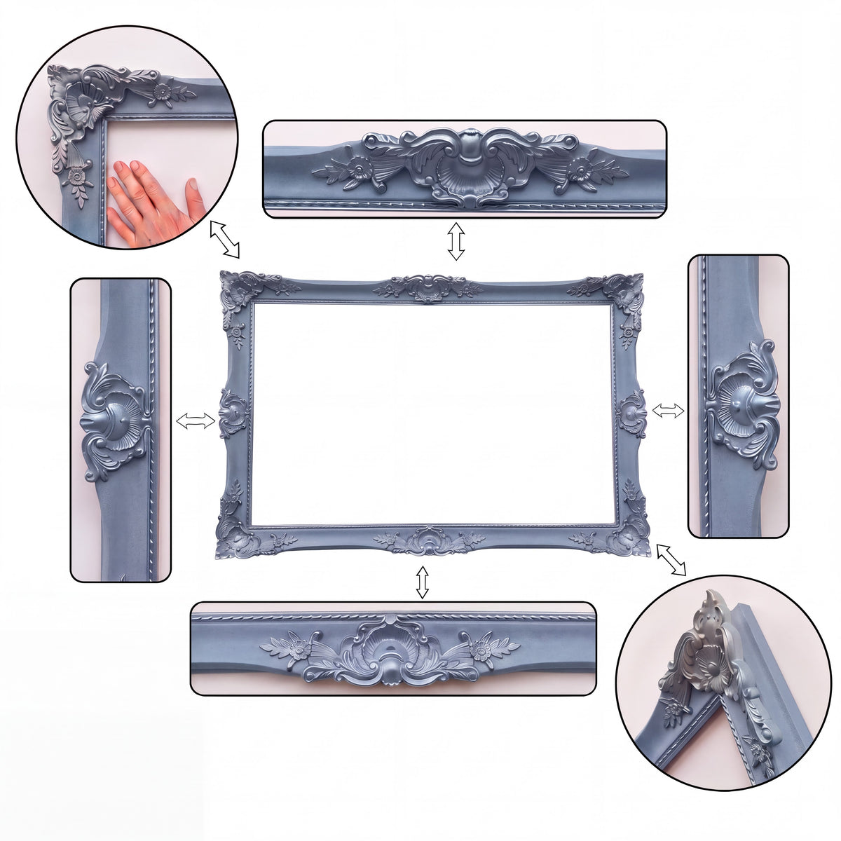 Dusty Slate Blue Vintage Classic TV Frame
