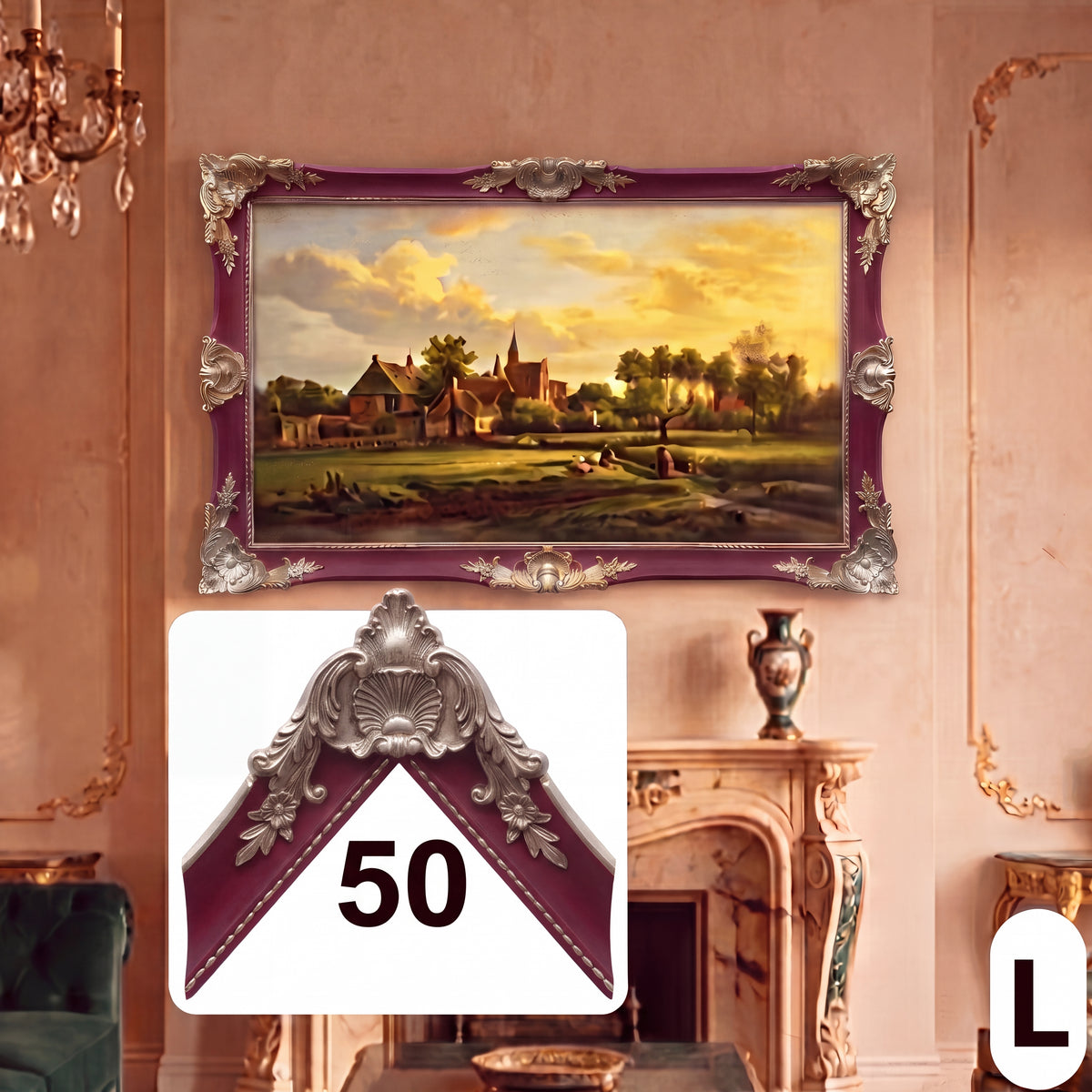 Handcrafted Ornate TV Frame – Timeless Classic Decorative Frame for Any Television