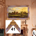 Luxury Baroque TV Frame in Sage Green & Antique Gold – Handmade Custom Fit for All TV Brands