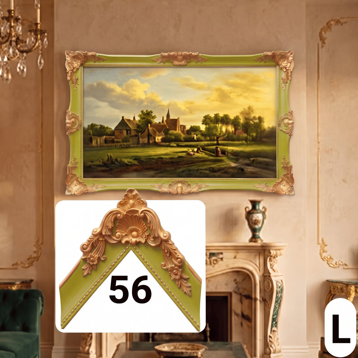 Custom Classic TV Frame, Elegant Ornamental Bezel, Fits Any TV Brand, Personalized Color