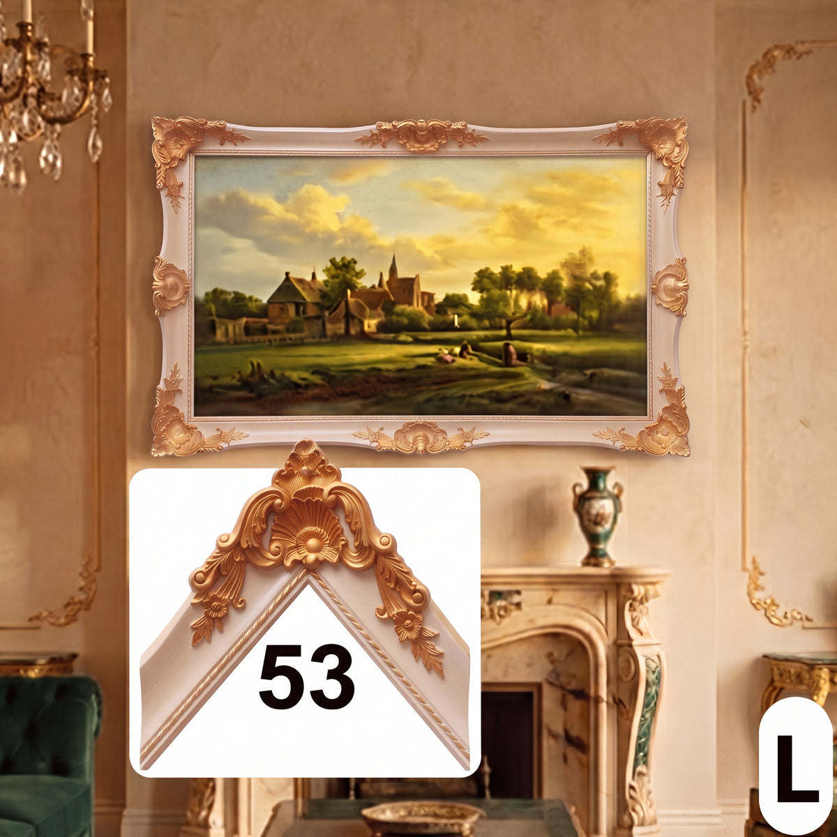 Custom Classic TV Frame, Elegant Ornamental Bezel, Fits Any TV Brand, Personalized Color