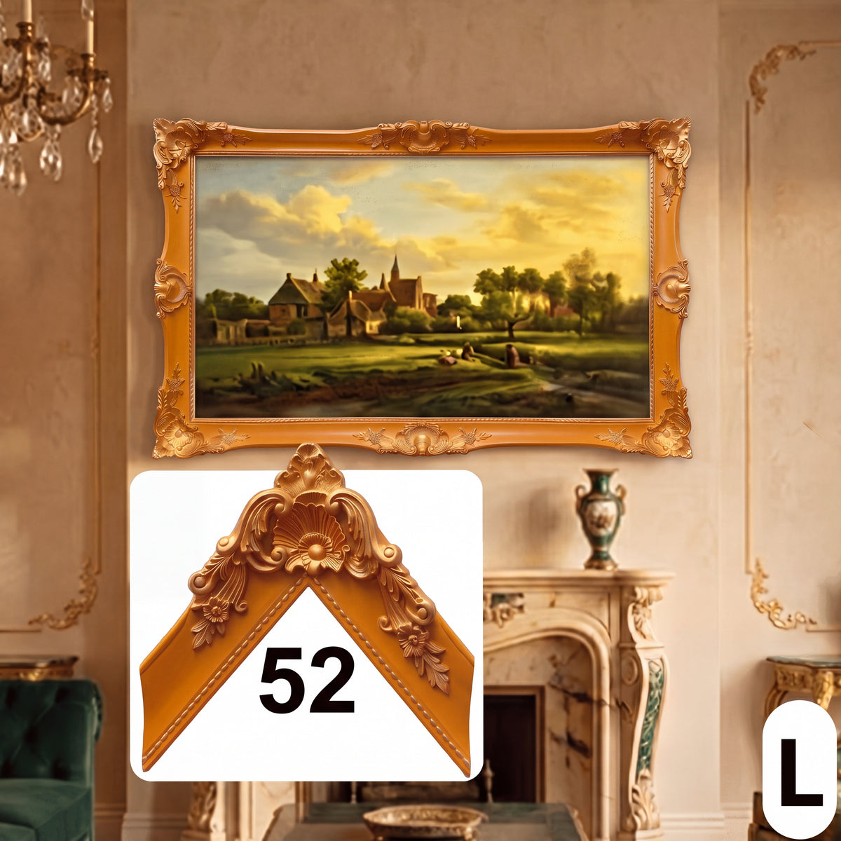 Custom Classic TV Frame, Elegant Ornamental Bezel, Fits Any TV Brand, Personalized Color