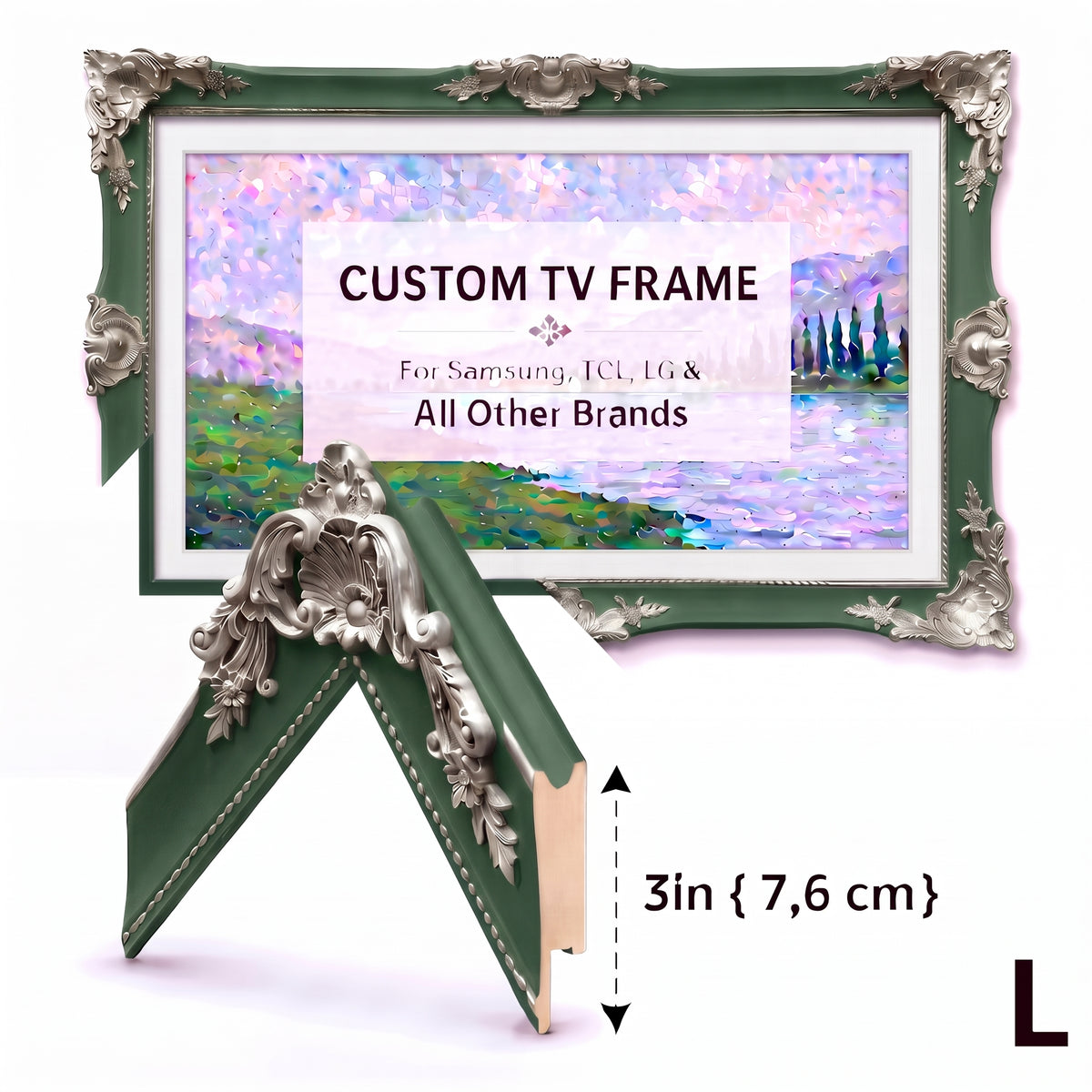 Handcrafted Ornate TV Frame – Timeless Classic Decorative Frame for Any Television
