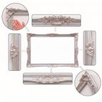Custom Pearl White TV Frame for Samsung The Frame, LG & TCL - Ornate Antique Style