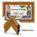 Rustic Gold Bezel TV Frame, Customizable TV Frame, Compatible with all TV Brand, Decorative Frame, Handmade Tv frame U2215NV
