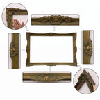 Ochre Olive Ornate TV Frame – Elegant European Baroque Frame with Classic Floral Carved Details