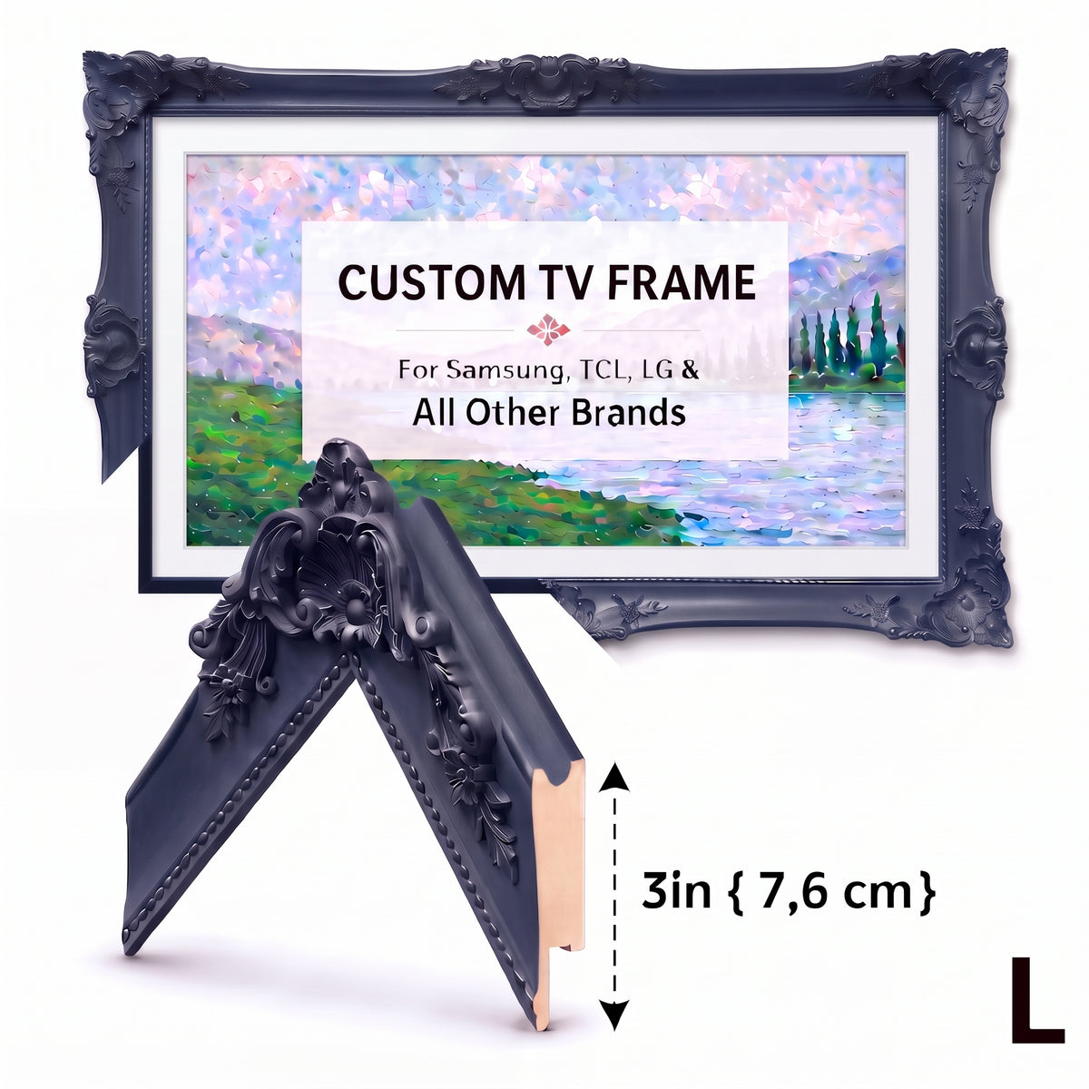 Midnight Navy Vintage Classic TV Frame